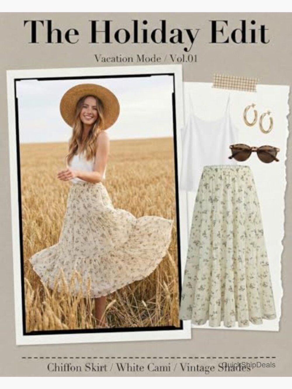 Chiffon Pleated Maxi Skirt High Waisted Flowy Long Skirt with Lining Boho - Picture 6 of 7